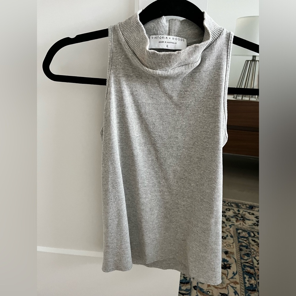 Victoria Woods mock neck tank top